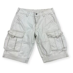 Levi's Carpenter Shorts Men's Size 32 White Cargo Pockets White Tab Workwear Y2K